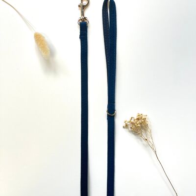 Correa para gatos y gatitos de terciopelo azul marino