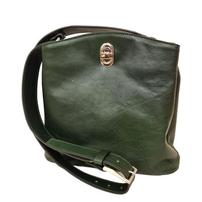 SAC SEAU EN CUIR - VERT