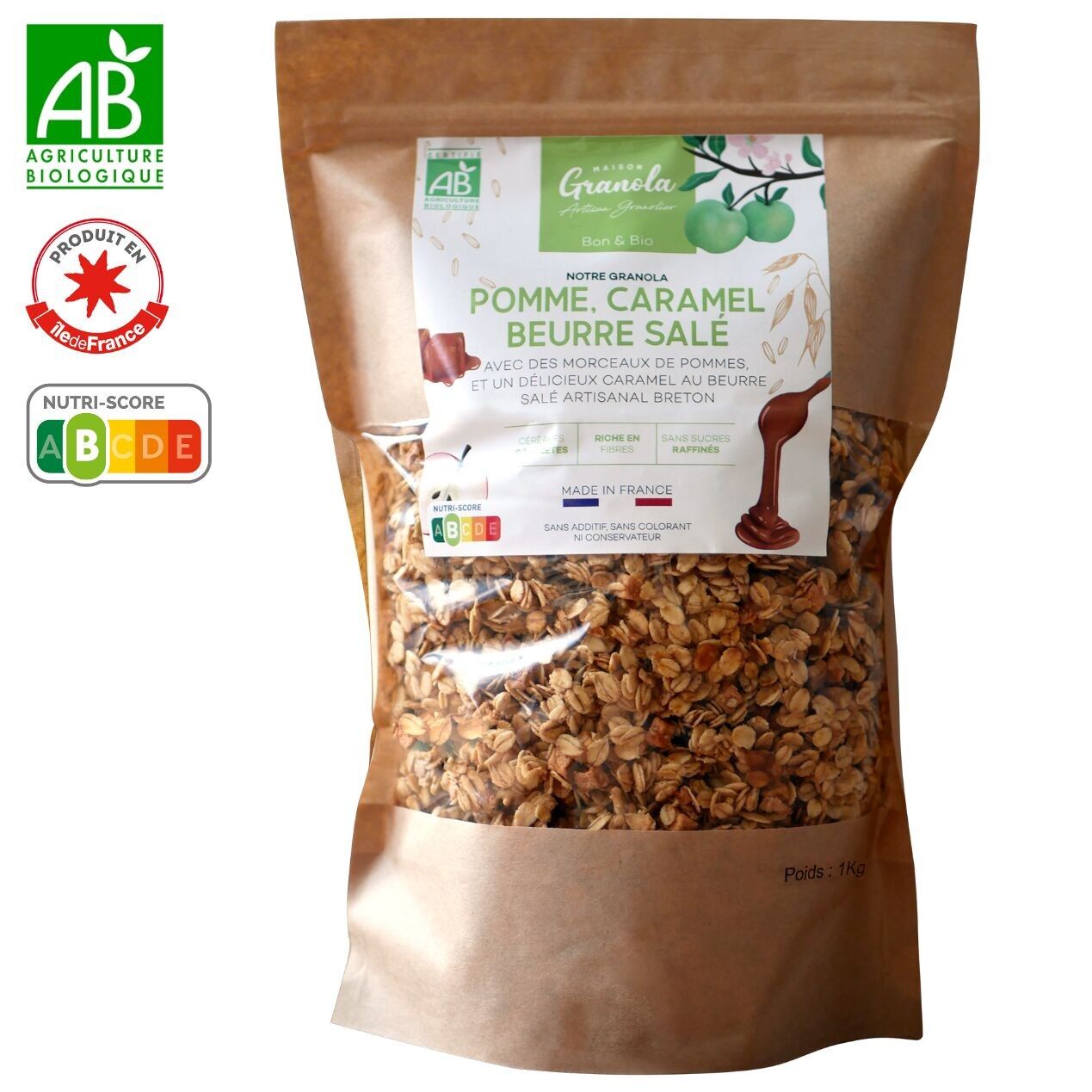 1kg bag of Apple & Caramel Granola b.salty x 1