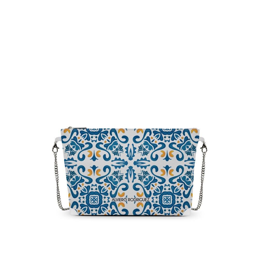 DIVA BAG WEISS BLAU MAIOLICHE