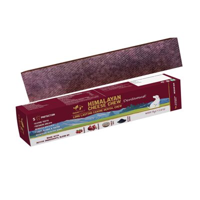 Himalayan Cheese Chew - Dentamust infusé à la canneberge : paquet de 1 chew pour chiens de taille moyenne (70 g/2,5 g).46 oz)