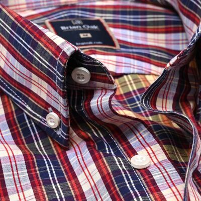 Chemise à carreaux décontractée multicolore