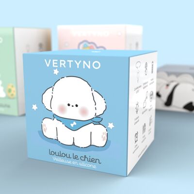 Veilleuse Chien Silicone LED Tactile – Loulou par VERTYNO