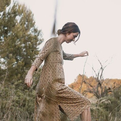 Julia Empire Dress Stones Beige