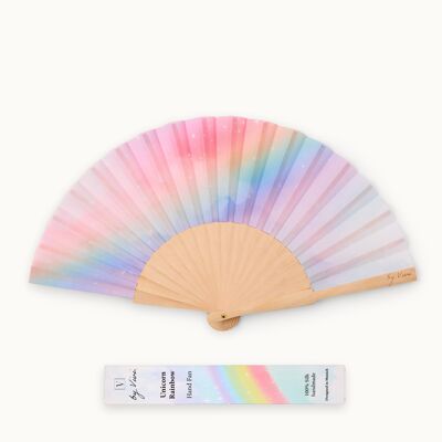 Ventaglio Unicorno Arcobaleno