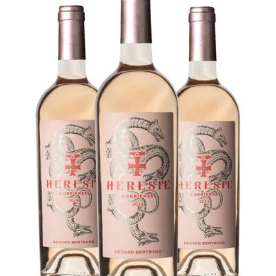 Hérésie vin rosé Corbières 2024 Lot 3 Bouteilles 75cl