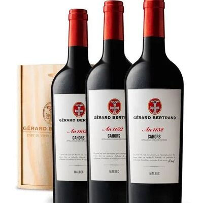 Héritage Cahors an "1152" 2021 - Caja de madera 3 Botellas
