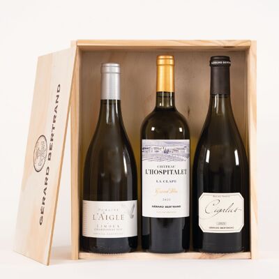 Gran caja de vino blanco.