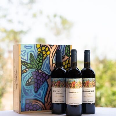 CHÂTEAU L’HOSPITALET ART COLLECTION Box 3x75cl 2020 - “THE WINE OF OUR LANDSCAPES” ROBERT COMBAS