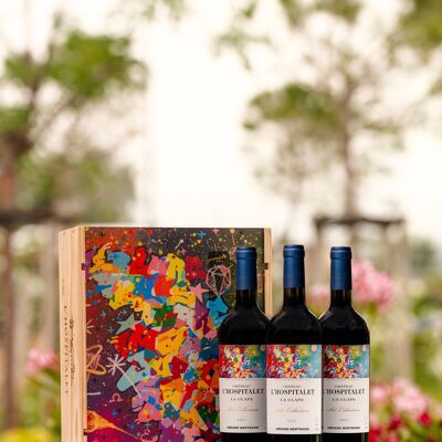 COLECCIÓN DE ARTE CHÂTEAU L’HOSPITALET Caja 3x75cl 2021 - “VOLVER AL COSMOS” CYRIL KONGO