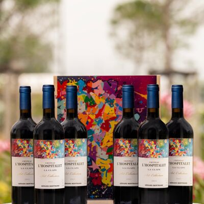 COLECCIÓN DE ARTE CHÂTEAU L’HOSPITALET Caja 6x75cl 2021 - “VOLVER AL COSMOS” CYRIL KONGO