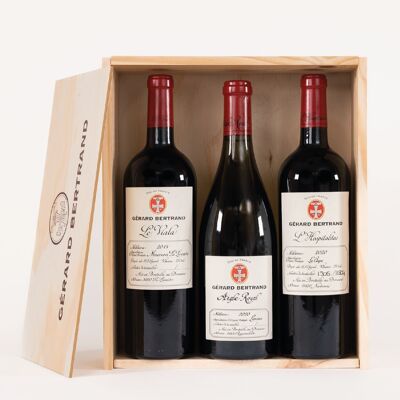 Caja de tres Parcelas - Aigle Royal Pinot Noir, Le Viala y L'Hospitalitas