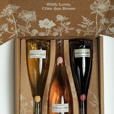Coffret Cote des Roses rosé, Rouge léger et Sauvignon Blanc