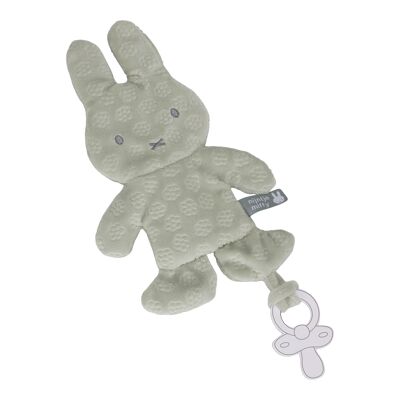 Ciucciuccio Miffy con clip - Fiore Verde