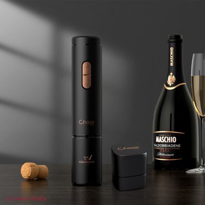 ACE - Electric Champagne Corkscrew - Black & Bronze