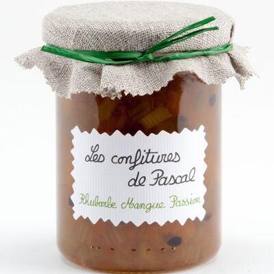 Mermelada de ruibarbo, mango y pasión