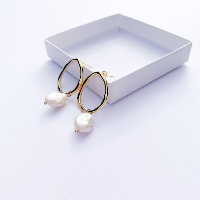 AROS DE PERLA FIJI 2,2 CM