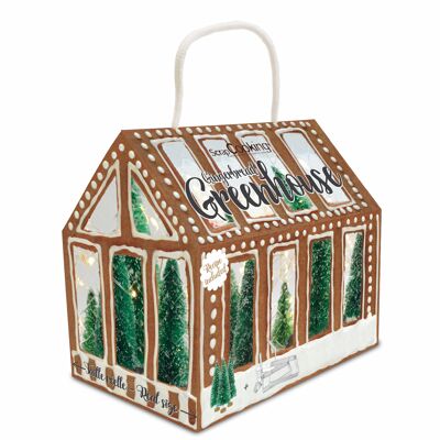 Gingerbread greenhouse (5 découpoirs + 3 sapins)