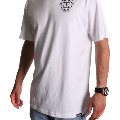 T-shirt oversize in tutto il mondo - bianca
