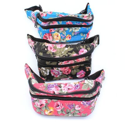 Sac banane en tissu fleuri