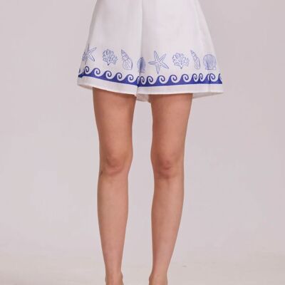 Shorts con estampado náutico - 3090
