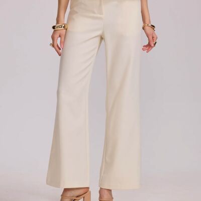 Pantaloni dritti a vita alta - 3148