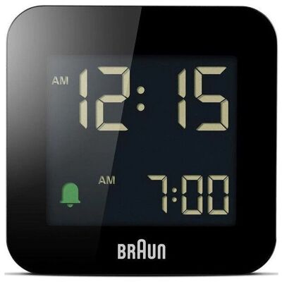 Sveglia BRAUN BC08B, funzione snooze, display LED - Nero