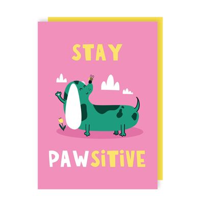 Pack de 6 cartes de prompt rétablissement pour teckels Stay Pawsitive