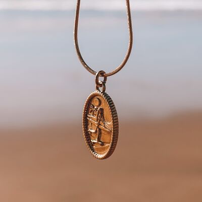 Ocean Skategirl Necklace Gold