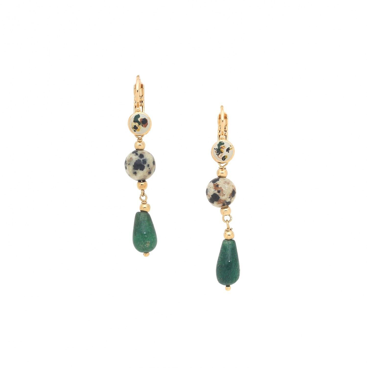 Orecchini a goccia verdi DRIZZLING