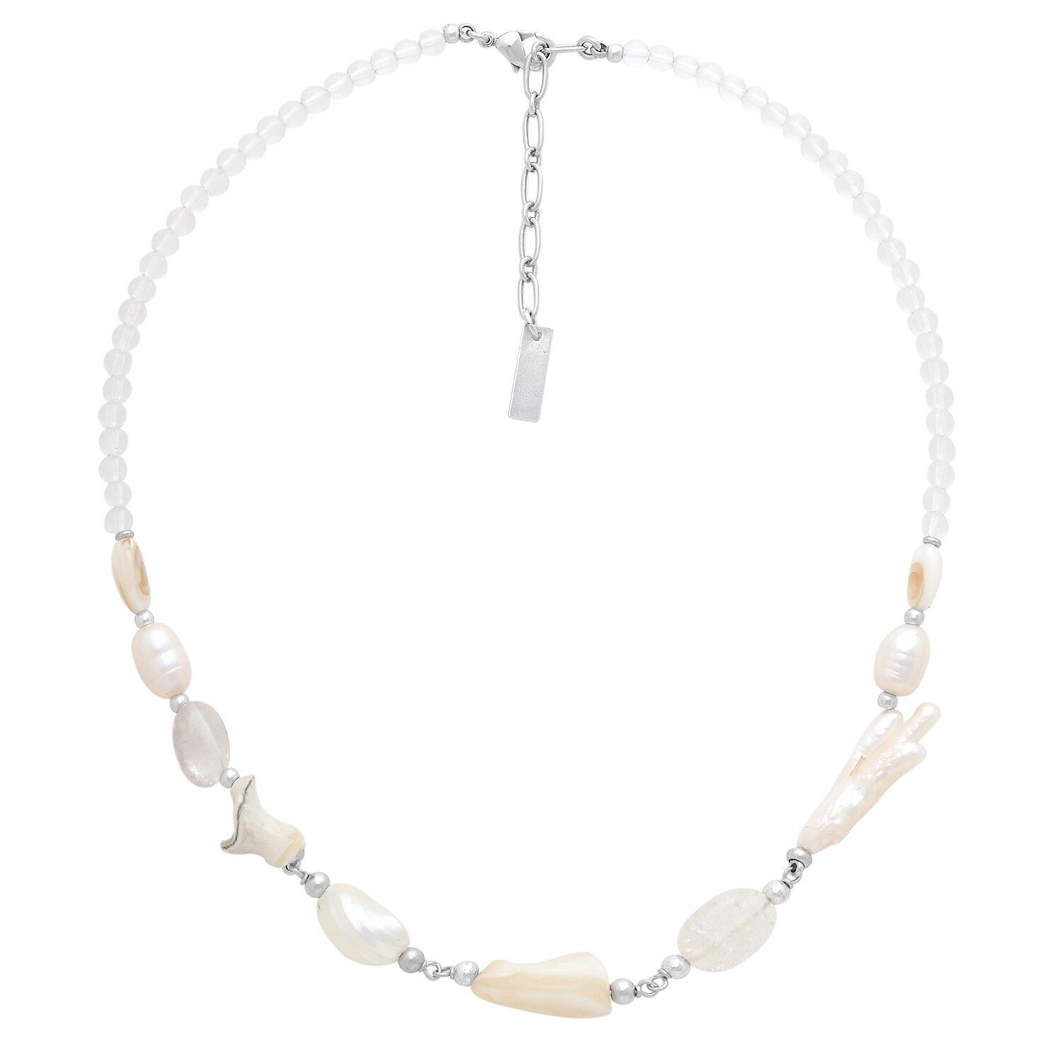 Collana corta CICLADI perla, madreperla e conchiglia