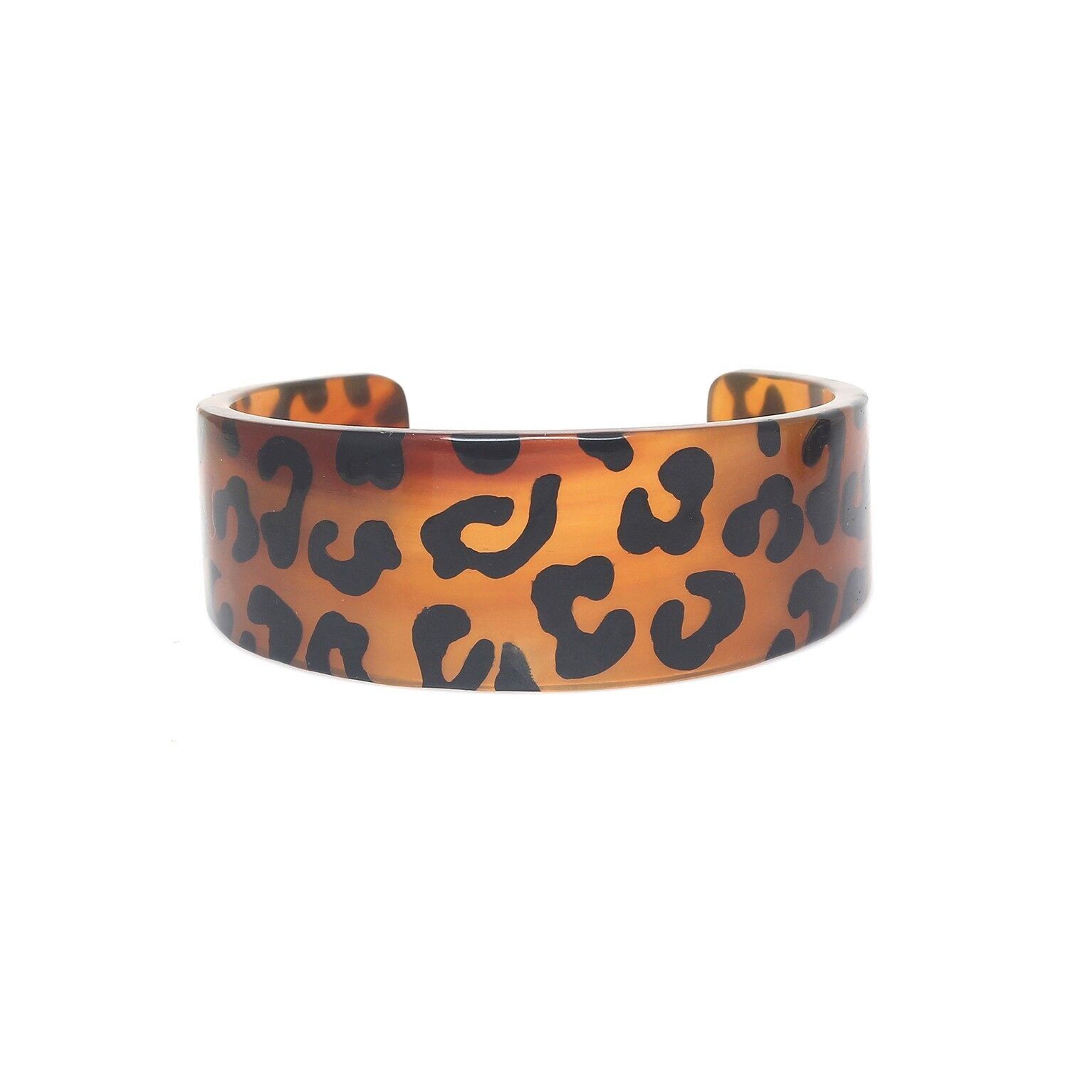Bracciale rigido in corno dorato JAGUAR
