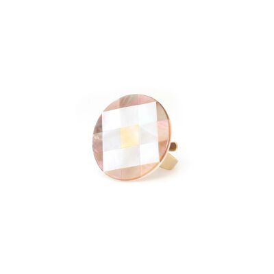 Anillo ajustable SAN LAZZARO con marquetería redonda