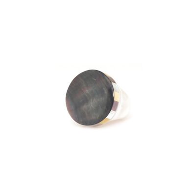 Anillo SAN LAZZARO de nácar negro talla 56