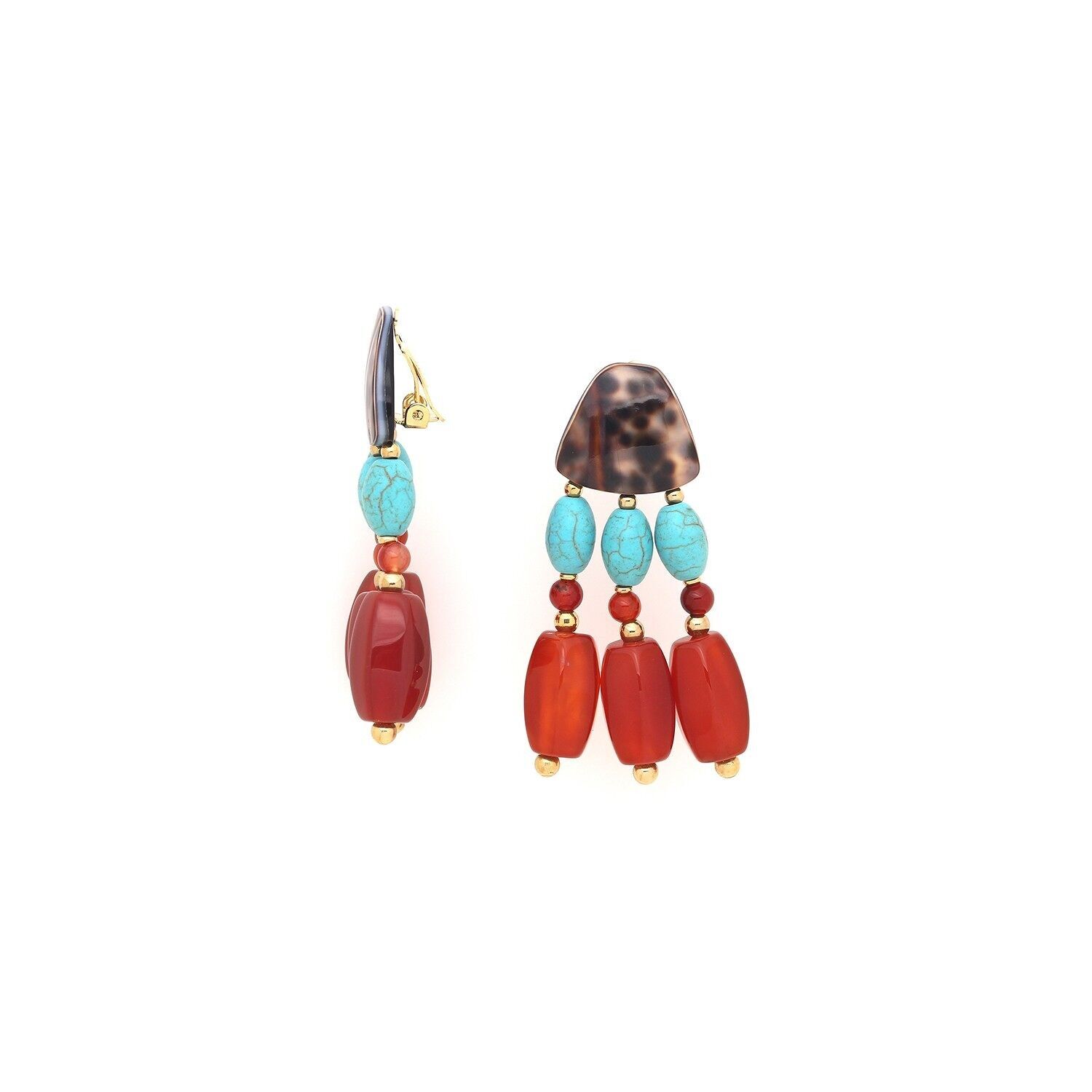 Orecchini a clip a 3 file SURABAYA