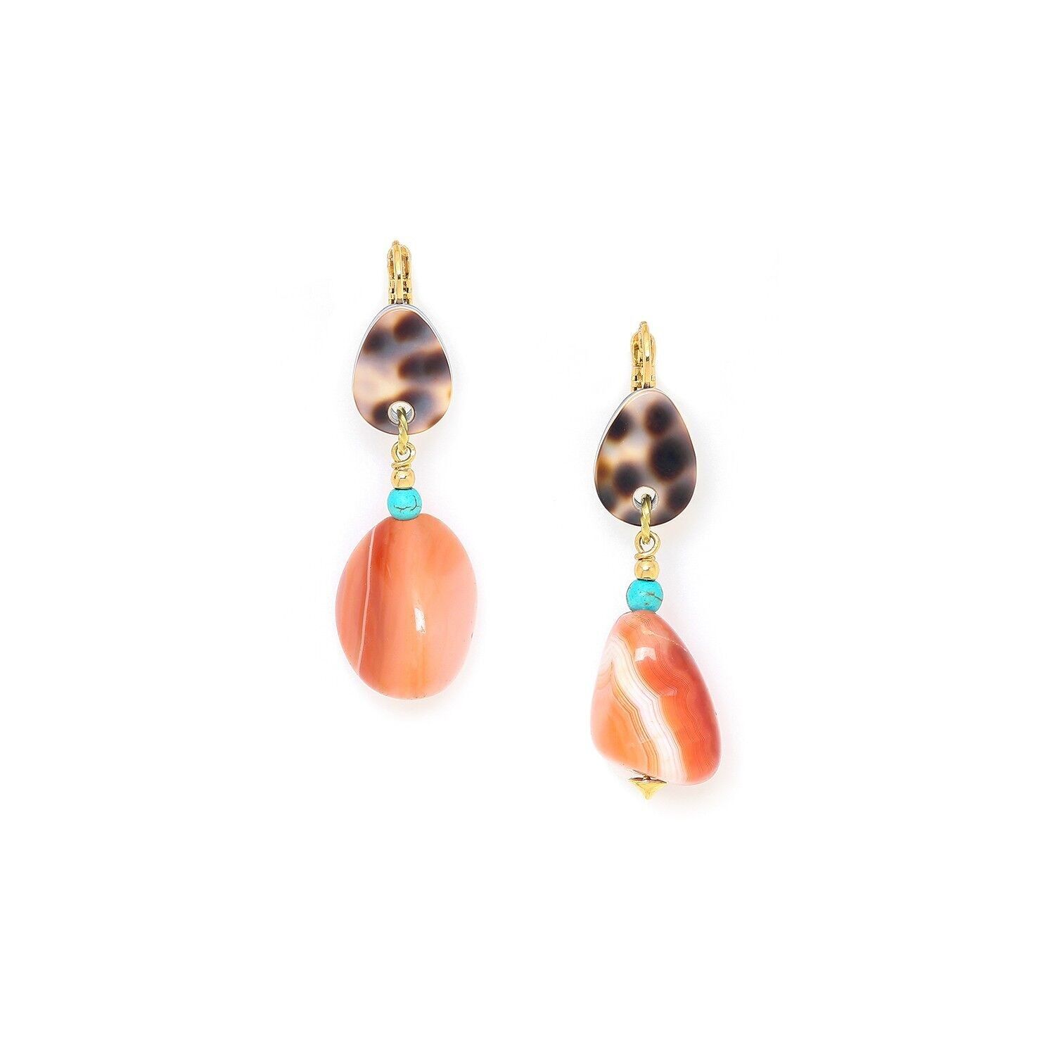 Orecchini a lobo in agata barocca SURABAYA