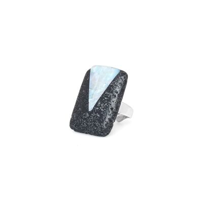 VOLCAN rectangular adjustable ring
