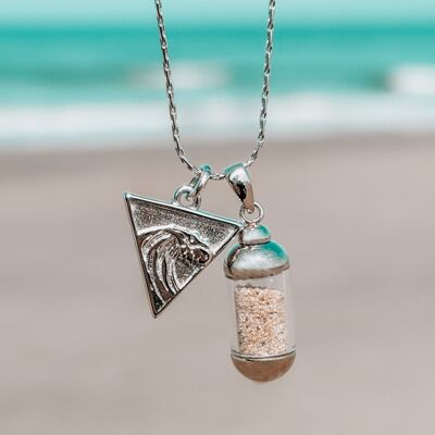 Colgante Laguna Beach Wave Rider plateado