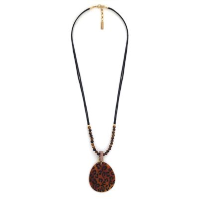 JAGUAR golden horn pendant necklace