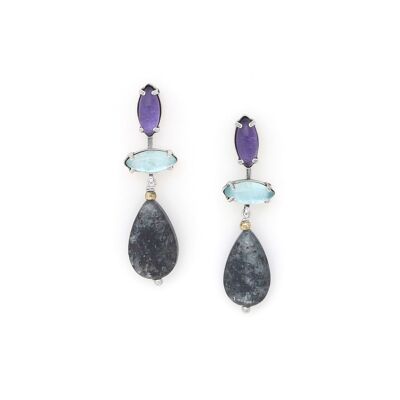 GOTBORG kyanite drop push-on earrings