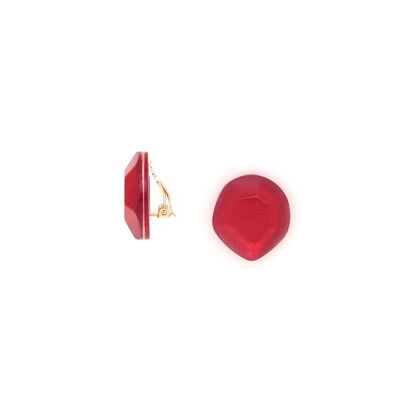 IZMIR boucles d'oreilles clips rubis