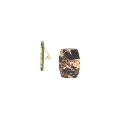 KOMODO boucles d'oreilles poussoir rectangulaire