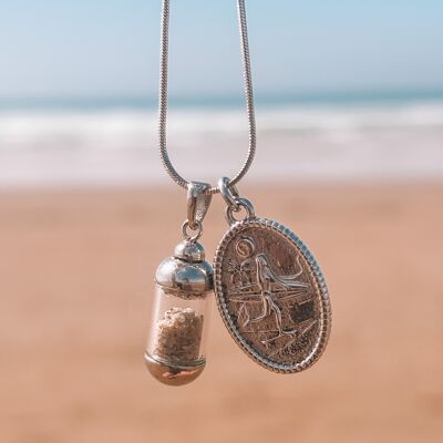 Collana con ciondolo Laguna Beach Skategirl in argento