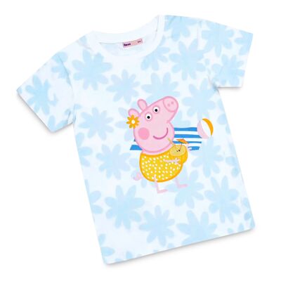 koaa – Peppa Pig « Summer Vibes » – T-shirt blanc/bleu