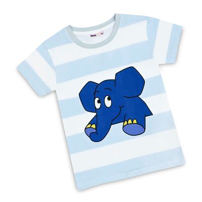 koaa – L'Éléphant « Coucou » Rayures – T-Shirt blanc/bleu