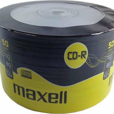 Maxell Shrink CD-R grabable 52x700MB Caja para pastel 50 piezas 624036.40.TE