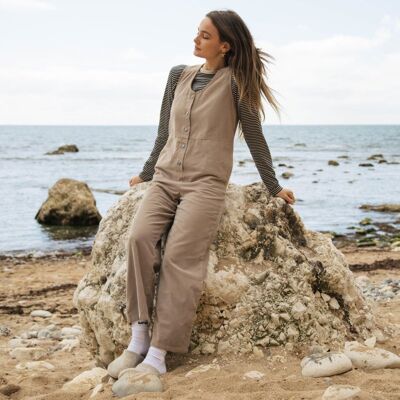 Tuta in velluto a coste da donna