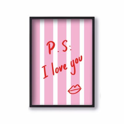 Póster tamaño A4 P.Si te amo cuarto gratis