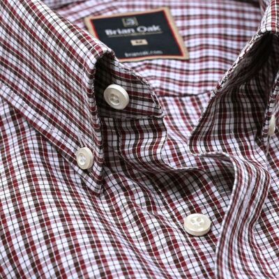 Chemise à carreaux décontractée marron