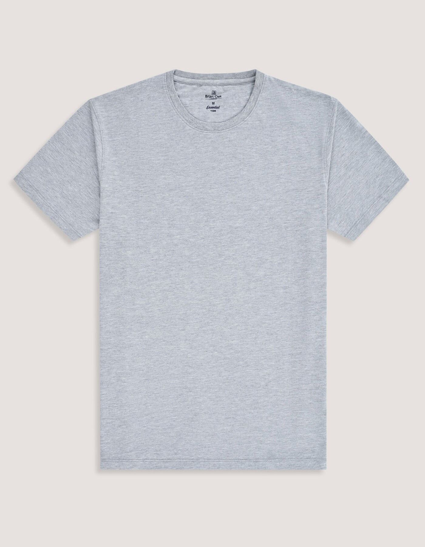 T-shirt uni gris chiné